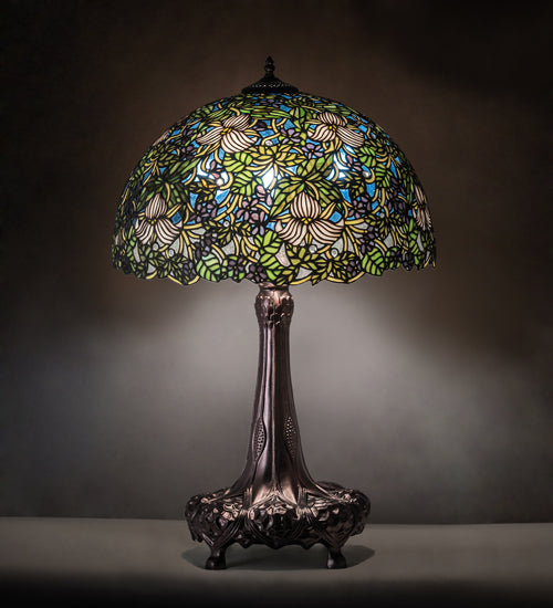 31" High Trillium & Violet Table Lamp