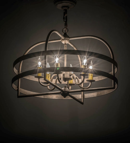 22"W Aldari 6 Lt Chandelier