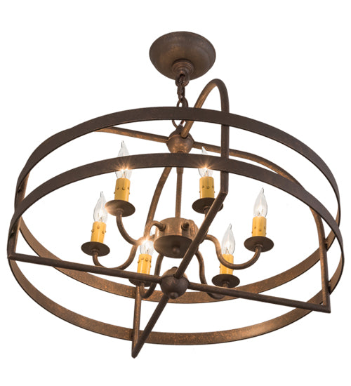 22"W Aldari 6 Lt Chandelier