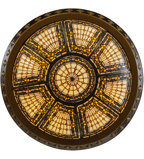 28"W Fleur-De-Lis Semi-Flushmount