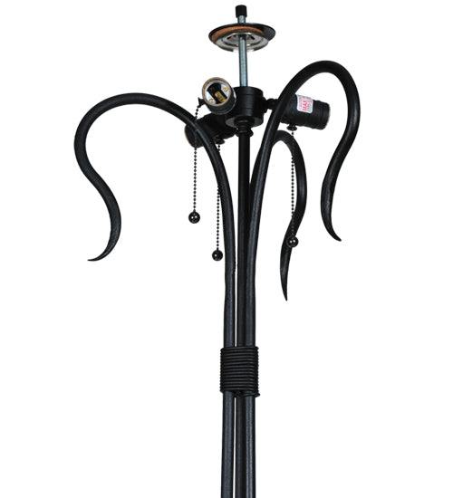 65"H Wrought Iron Serpentine Floorbase Hardware