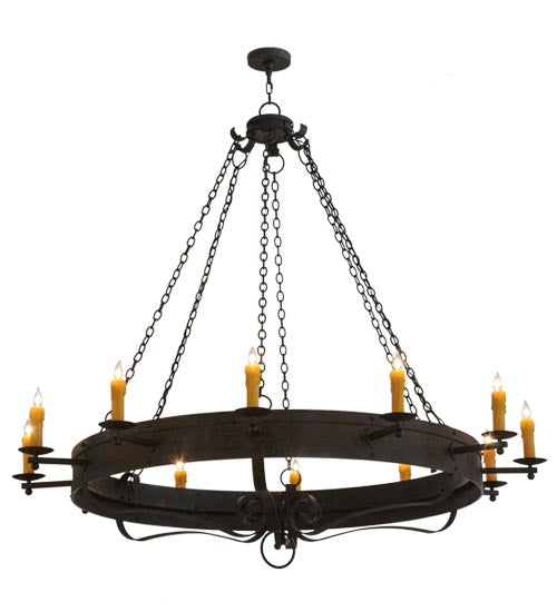 72"W Parnella 12 Lt Chandelier