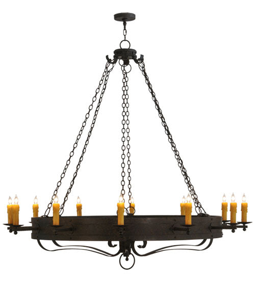 72"W Parnella 12 Lt Chandelier