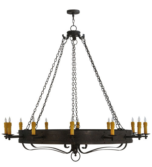 72"W Parnella 12 Lt Chandelier