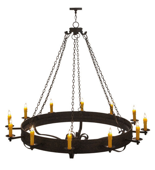 72"W Parnella 12 Lt Chandelier