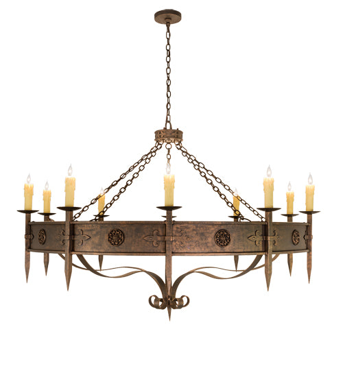 66" Wide Calandra 10 Light Chandelier