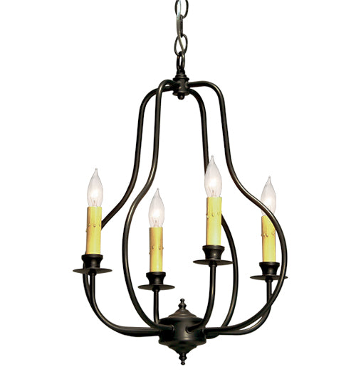 15" Wide Epare 4 Light Chandelier