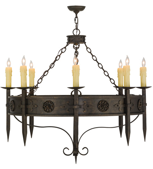 42"W Calandra 8 Lt Chandelier