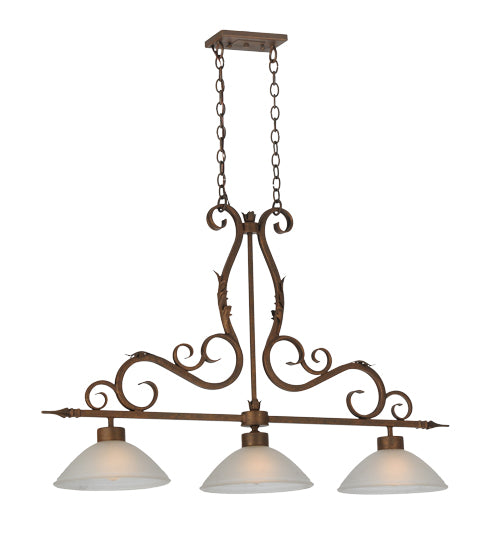 49" Long Zamora 3 Light Island Pendant