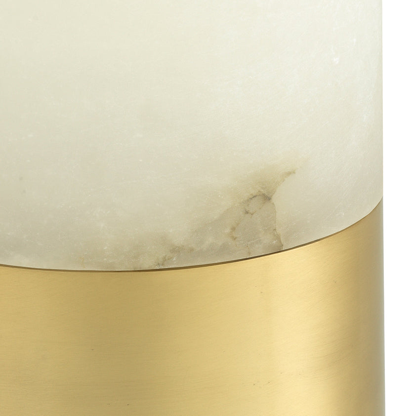 Table Lamp Mclean Alabaster Antique Brass Finish