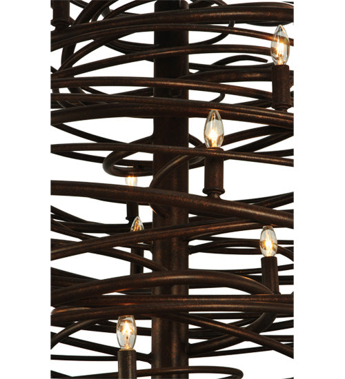 36" Wide Cyclone 18 Lt Chandelier