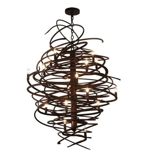 36" Wide Cyclone 18 Lt Chandelier