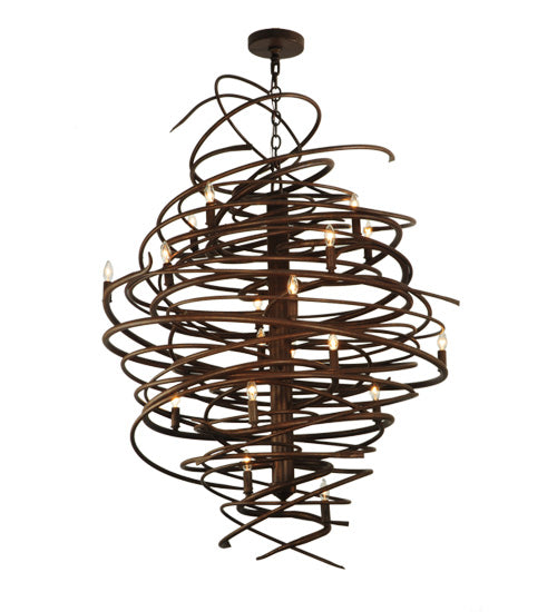 36" Wide Cyclone 18 Lt Chandelier