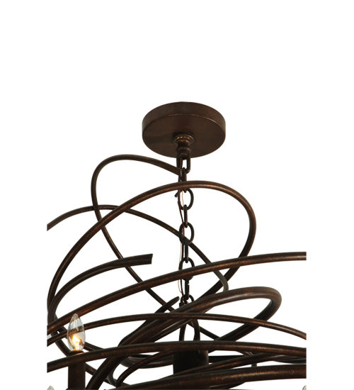 36" Wide Cyclone 18 Lt Chandelier