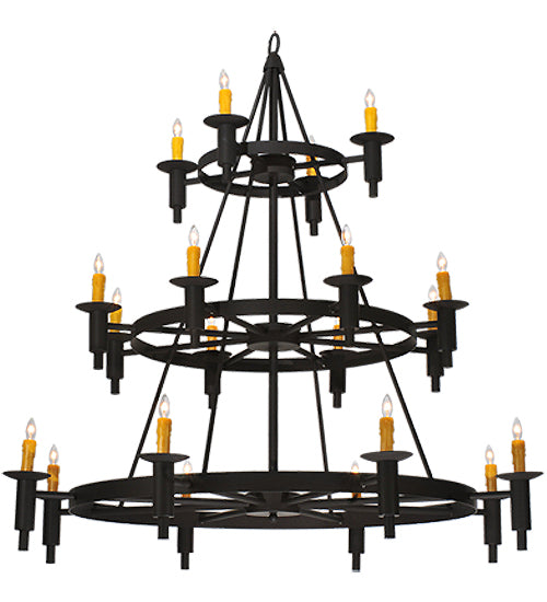 60"W Carella 20 Lt Three Tier Chandelier