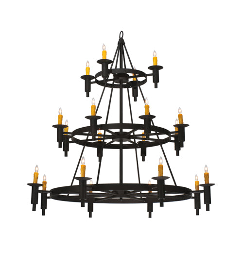 60"W Carella 20 Lt Three Tier Chandelier