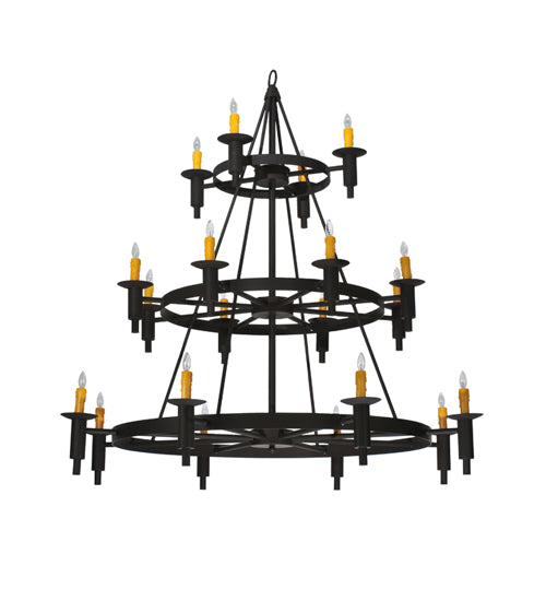 60"W Carella 20 Lt Three Tier Chandelier