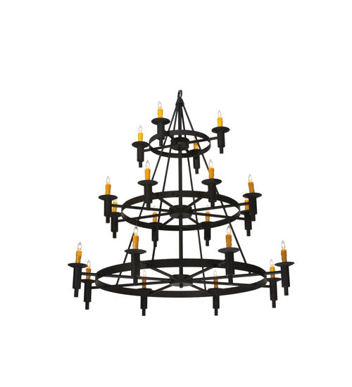 60"W Carella 20 Lt Three Tier Chandelier