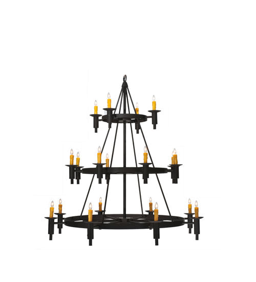 60"W Carella 20 Lt Three Tier Chandelier