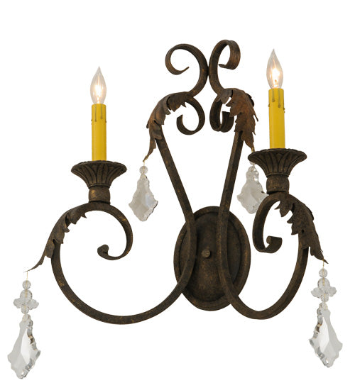 19"W Josephine 2 Lt Wall Sconce