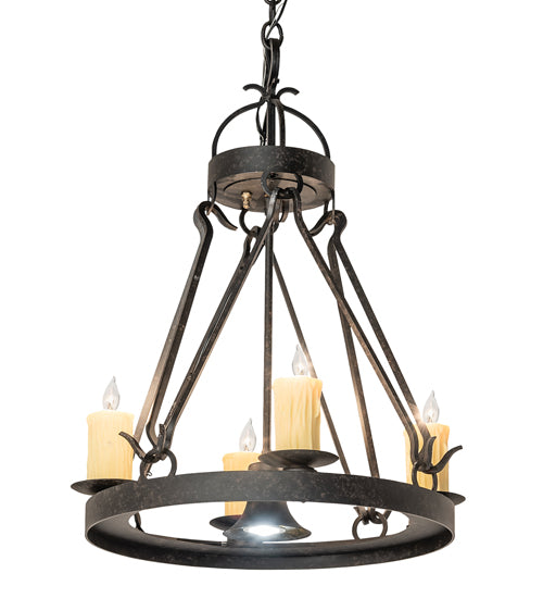 28" Wide Lakeshore 4 Light W/Downlight Chandelier