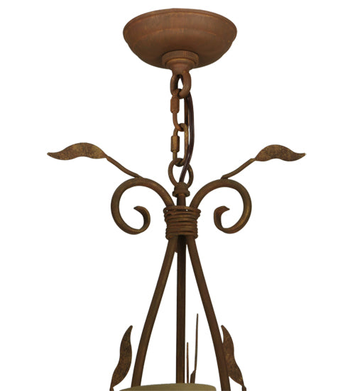 31"W Bordeaux 6 Lt Chandelier