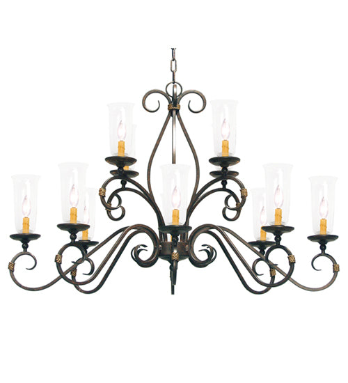 48" Wide Zola 12 Light Two Tier Chandelier