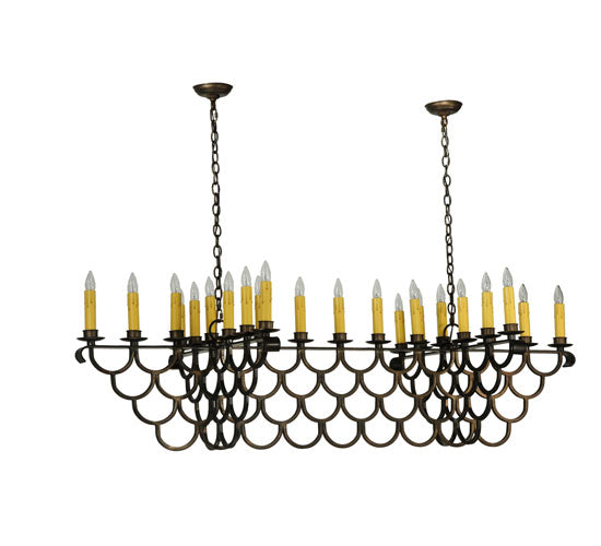 71"L Picadilly 23 Lt Oblong Chandelier