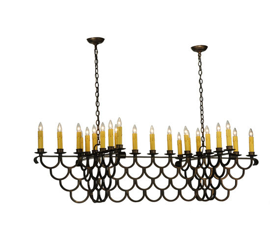 71"L Picadilly 23 Lt Oblong Chandelier