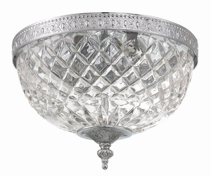 Crystorama Crystorama 2 Light English Bronze Crystal Flush Mount