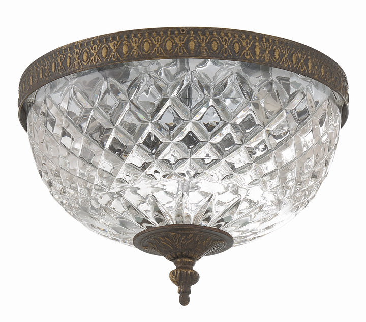 Crystorama Crystorama 2 Light English Bronze Crystal Flush Mount