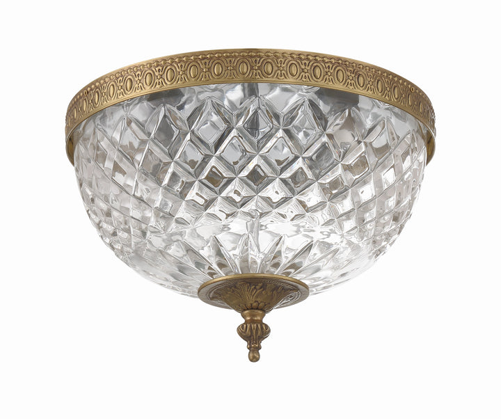 Crystorama Crystorama 2 Light English Bronze Crystal Flush Mount