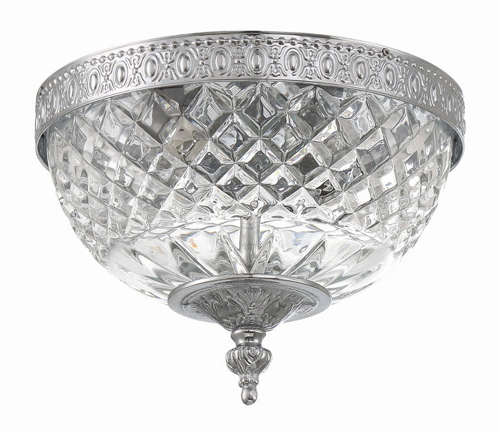 Crystorama Crystorama 2 Light English Bronze Crystal Flush Mount