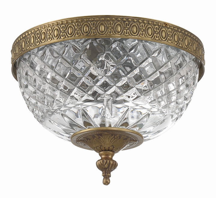 Crystorama Crystorama 2 Light English Bronze Crystal Flush Mount