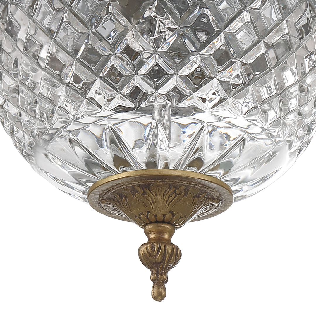 Crystorama Crystorama 2 Light English Bronze Crystal Flush Mount