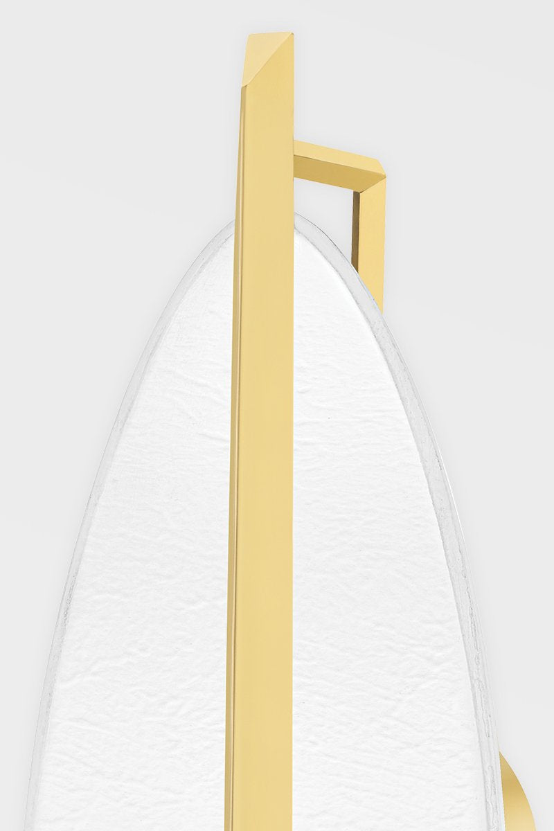 Ithaca Wall Sconce - Aged Brass/White Plaster