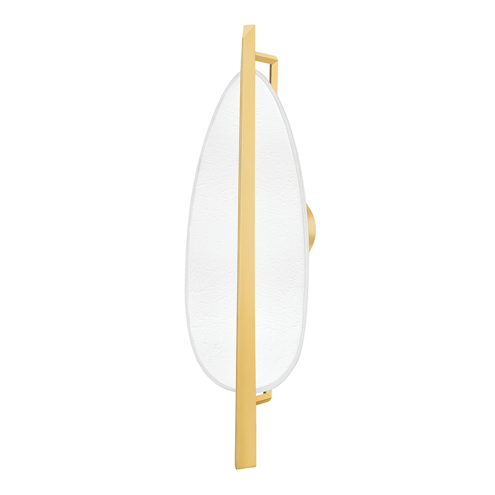 Ithaca Wall Sconce - Aged Brass/White Plaster