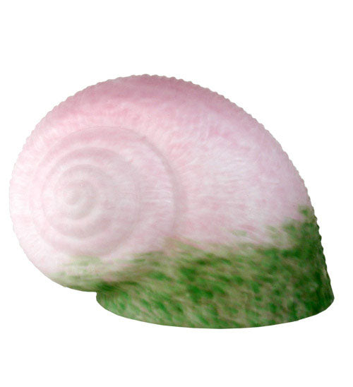 5" Wide Pink & Green Pate-De-Verre Snail Shade