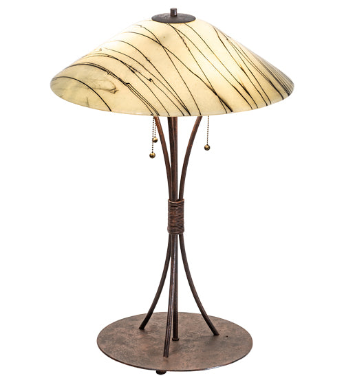 27" High Metro Fusion Branches Glass Table Lamp