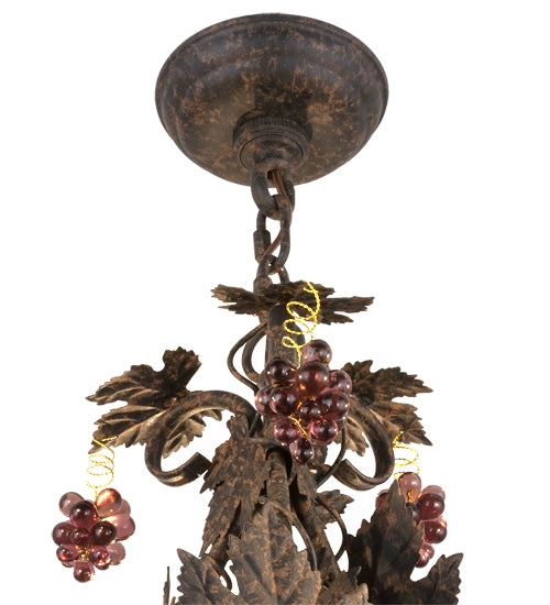 18"W Vineyard 3 Lt Chandelier