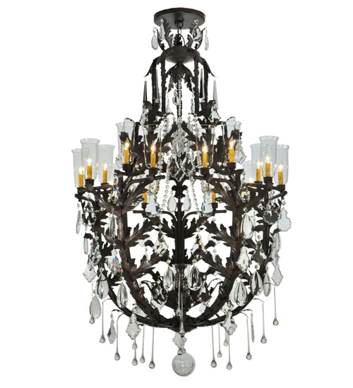 48"W French Baroque 16 Lt Chandelier