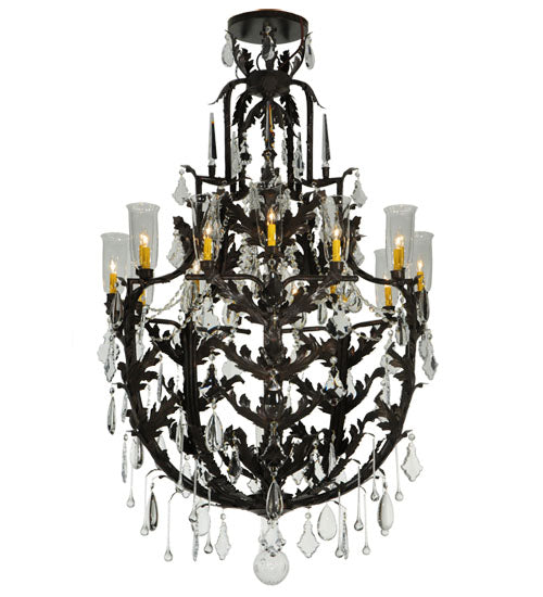 48"W French Baroque 16 Lt Chandelier