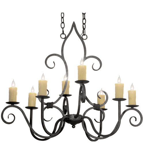 36"L Clifton 8 Lt Oblong Chandelier