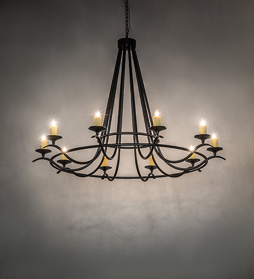 60" Wide Octavia 10 Lt Chandelier