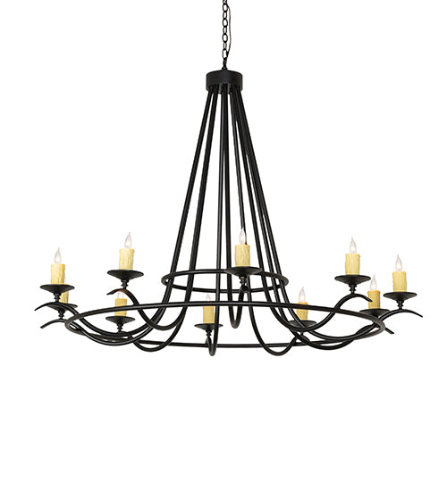 60" Wide Octavia 10 Lt Chandelier