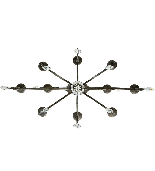 48"L Celine Oval 10 Lt Chandelier