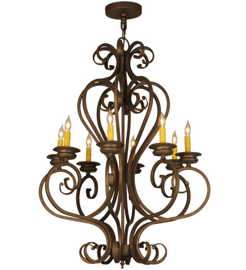 28"W Fernando 8 Lt Chandelier