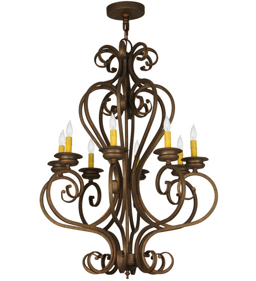 28"W Fernando 8 Lt Chandelier