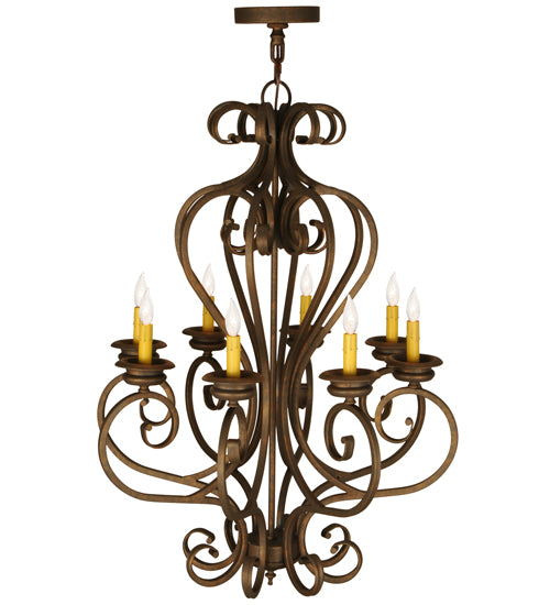 28"W Fernando 8 Lt Chandelier