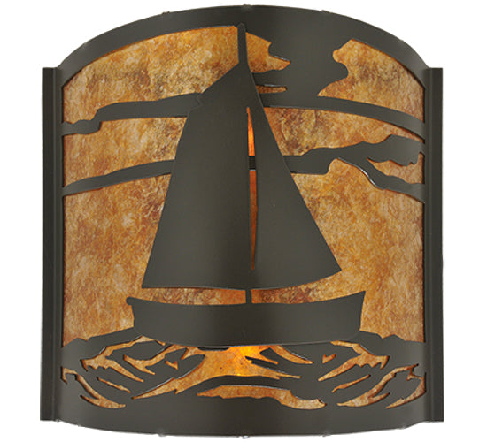 12"W Sailboat Wall Sconce